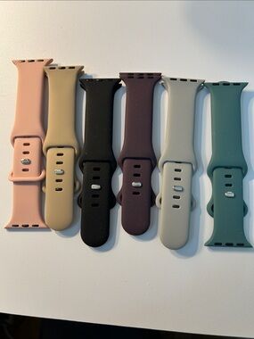 Source Unknown Silicone Watch Bands - Pink, Tan, Black, Plum, Gray, Teal